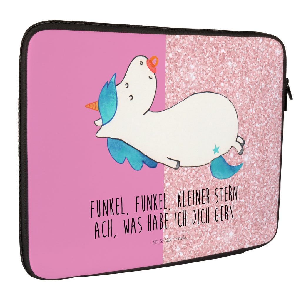 27 x 36 Notebook Tasche  Einhorn Schnullie Notebook Tasche, Laptop, Computertasche, Tasche, Damen, Schutzhülle, Einhorn, Einhörner, Einhorn Deko, Pegasus, Unicorn, Baby, Kleinkind, Geburt, Geburtstag, Säugling, Schnuller, Geschenk Geburt, Mutter, Mama