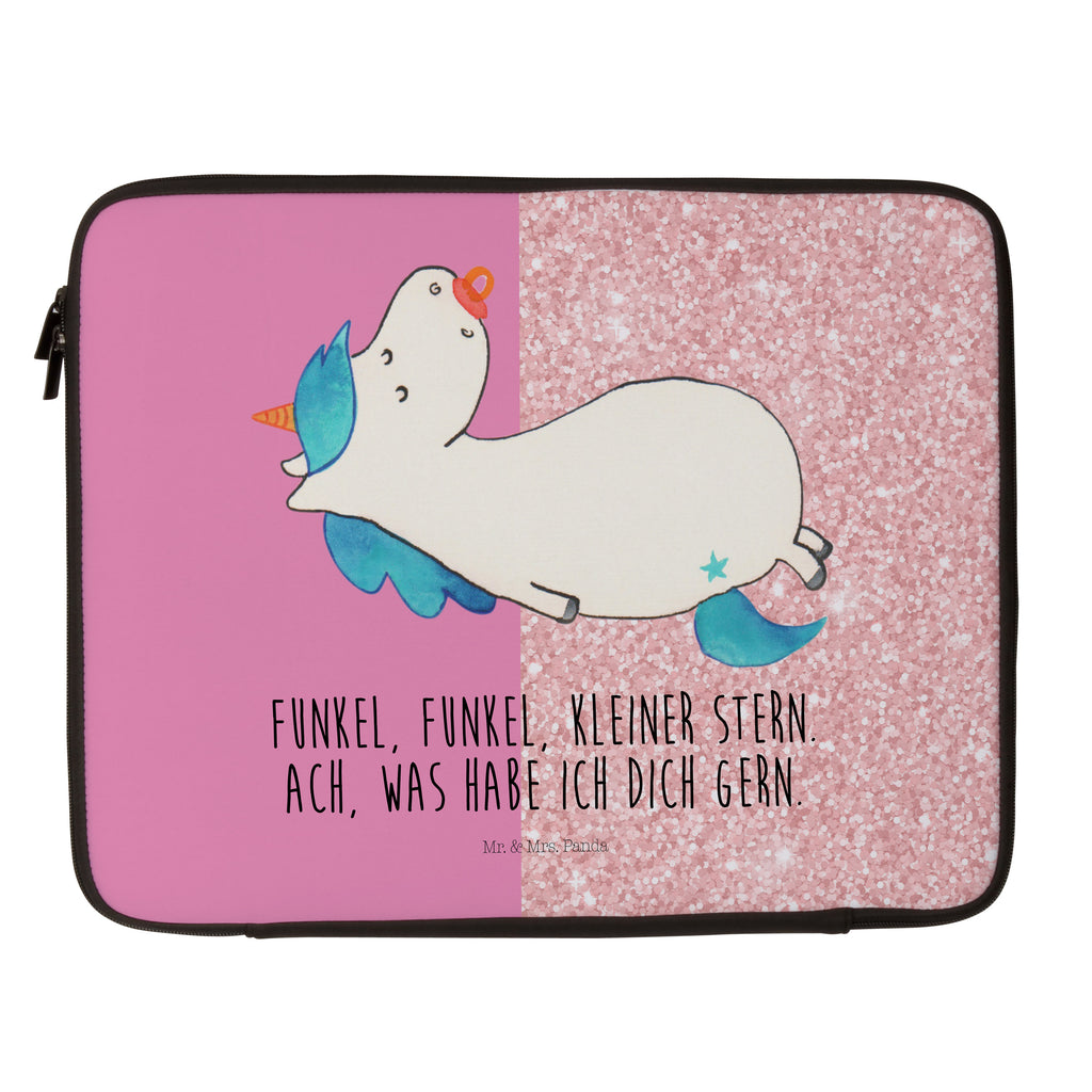 27 x 36 Notebook Tasche  Einhorn Schnullie Notebook Tasche, Laptop, Computertasche, Tasche, Damen, Schutzhülle, Einhorn, Einhörner, Einhorn Deko, Pegasus, Unicorn, Baby, Kleinkind, Geburt, Geburtstag, Säugling, Schnuller, Geschenk Geburt, Mutter, Mama
