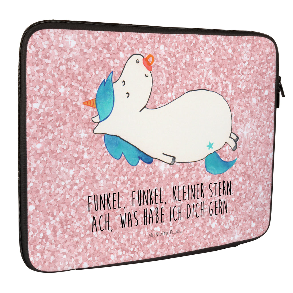 33 x 42 Notebook Tasche Einhorn Schnullie Notebook Tasche, Laptop, Computertasche, Tasche, Schutzhülle, Einhorn, Einhörner, Einhorn Deko, Pegasus, Unicorn, Baby, Kleinkind, Geburt, Geburtstag, Säugling, Schnuller, Geschenk Geburt, Mutter, Mama
