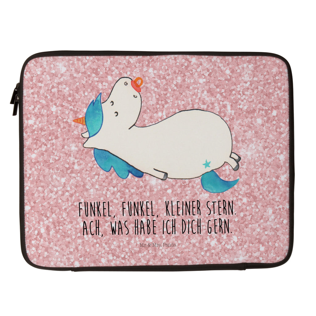 33 x 42 Notebook Tasche Einhorn Schnullie Notebook Tasche, Laptop, Computertasche, Tasche, Schutzhülle, Einhorn, Einhörner, Einhorn Deko, Pegasus, Unicorn, Baby, Kleinkind, Geburt, Geburtstag, Säugling, Schnuller, Geschenk Geburt, Mutter, Mama