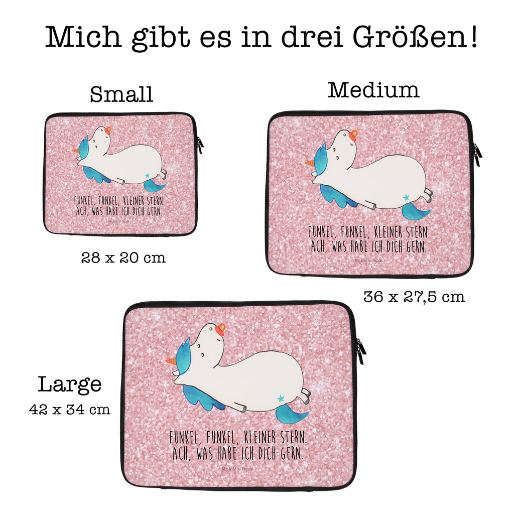 33 x 42 Notebook Tasche Einhorn Schnullie Notebook Tasche, Laptop, Computertasche, Tasche, Schutzhülle, Einhorn, Einhörner, Einhorn Deko, Pegasus, Unicorn, Baby, Kleinkind, Geburt, Geburtstag, Säugling, Schnuller, Geschenk Geburt, Mutter, Mama