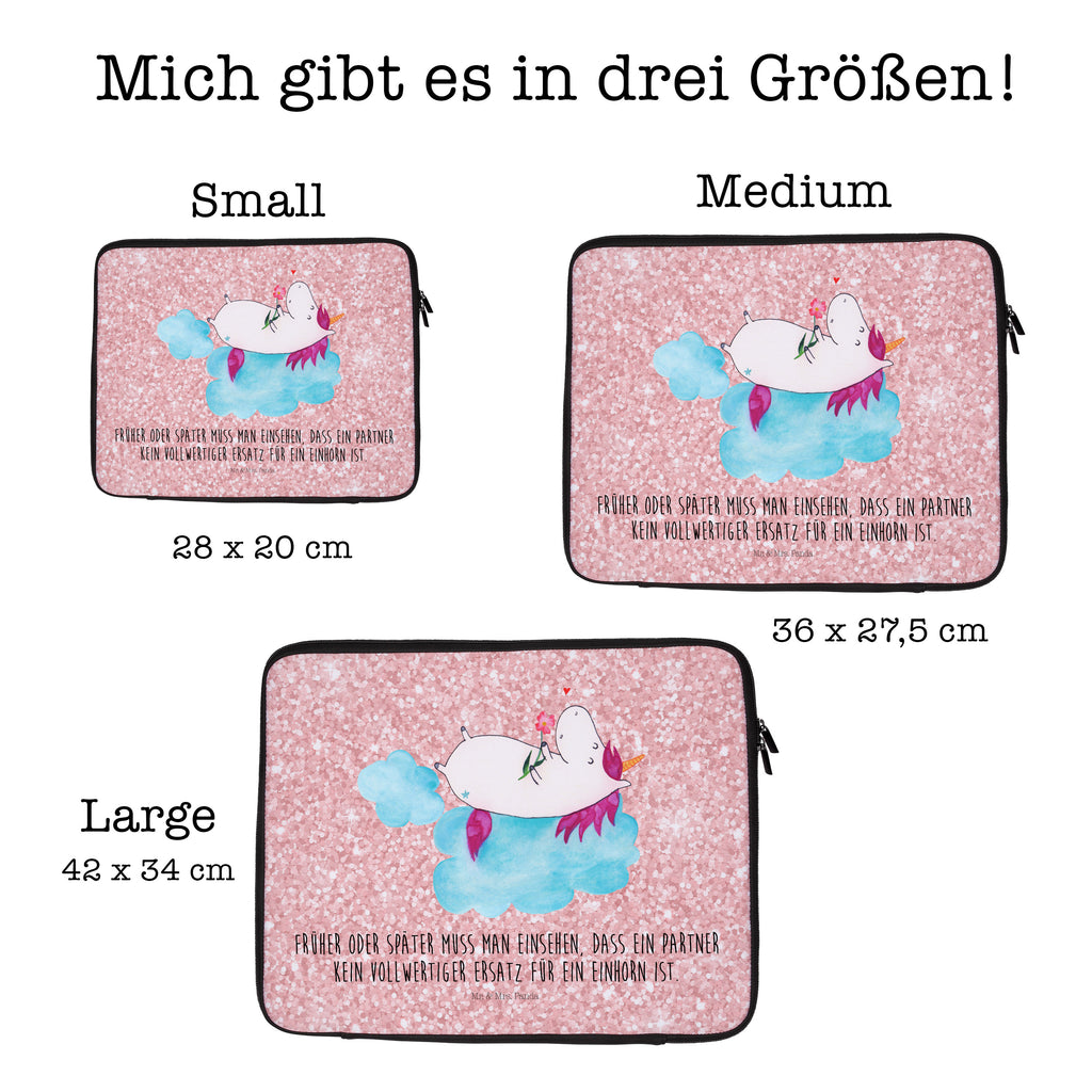 33 x 42 Notebook Tasche Einhorn verliebt auf Wolke Notebook Tasche, Laptop, Computertasche, Tasche, Schutzhülle, Einhorn, Einhörner, Einhorn Deko, Pegasus, Unicorn, verliebt, Liebe, Liebesbeweis, Freundin, Wolke