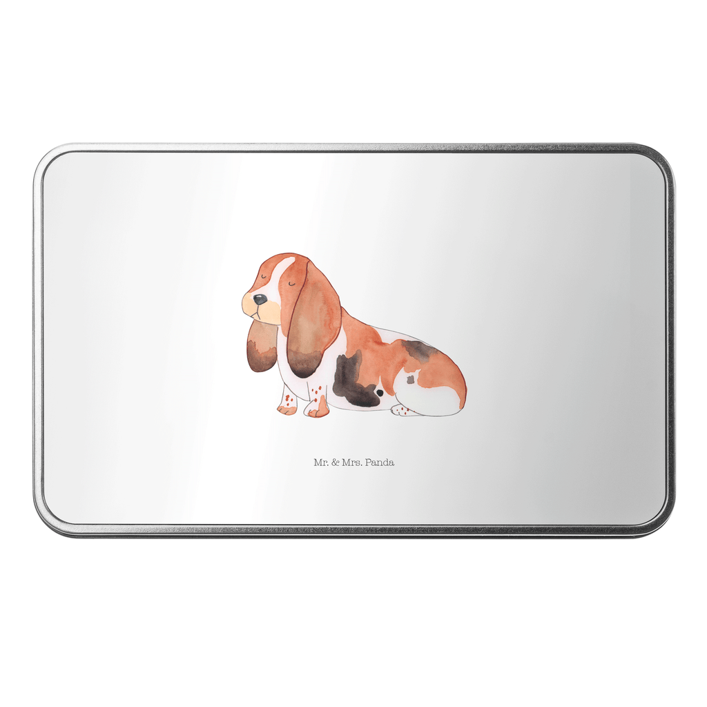 Metalldose rechteckig Hund Basset Hound Blechdose, Metalldose, Blechbox, Container, Keksdose, Vorratsdose, Vorratsbox, Döschen, Versperbox, Vesperdose, Aufbewahrungsdose, Aufbewahrungsbox, Aluminiumdose, Dose, Hund, Hundemotiv, Haustier, Hunderasse, Tierliebhaber, Hundebesitzer, Sprüche, Basset Hound, Basset, Hundeliebe, kinderlos