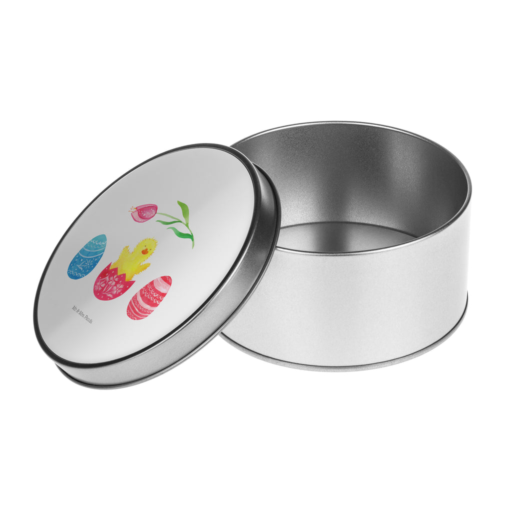 Blechdose rund Küken geschlüpft Metalldose, Keksdose, Dose, Vorratsdose, Geschenkbox, Ostern, Osterhase, Ostergeschenke, Osternest, Osterdeko, Geschenk zu Ostern, Küken, Osterei, Ostereier, Ei, Frühlingsgefühle, Freude, Grüße, liebe Grüße, Frohe Ostern, Ostergrüße