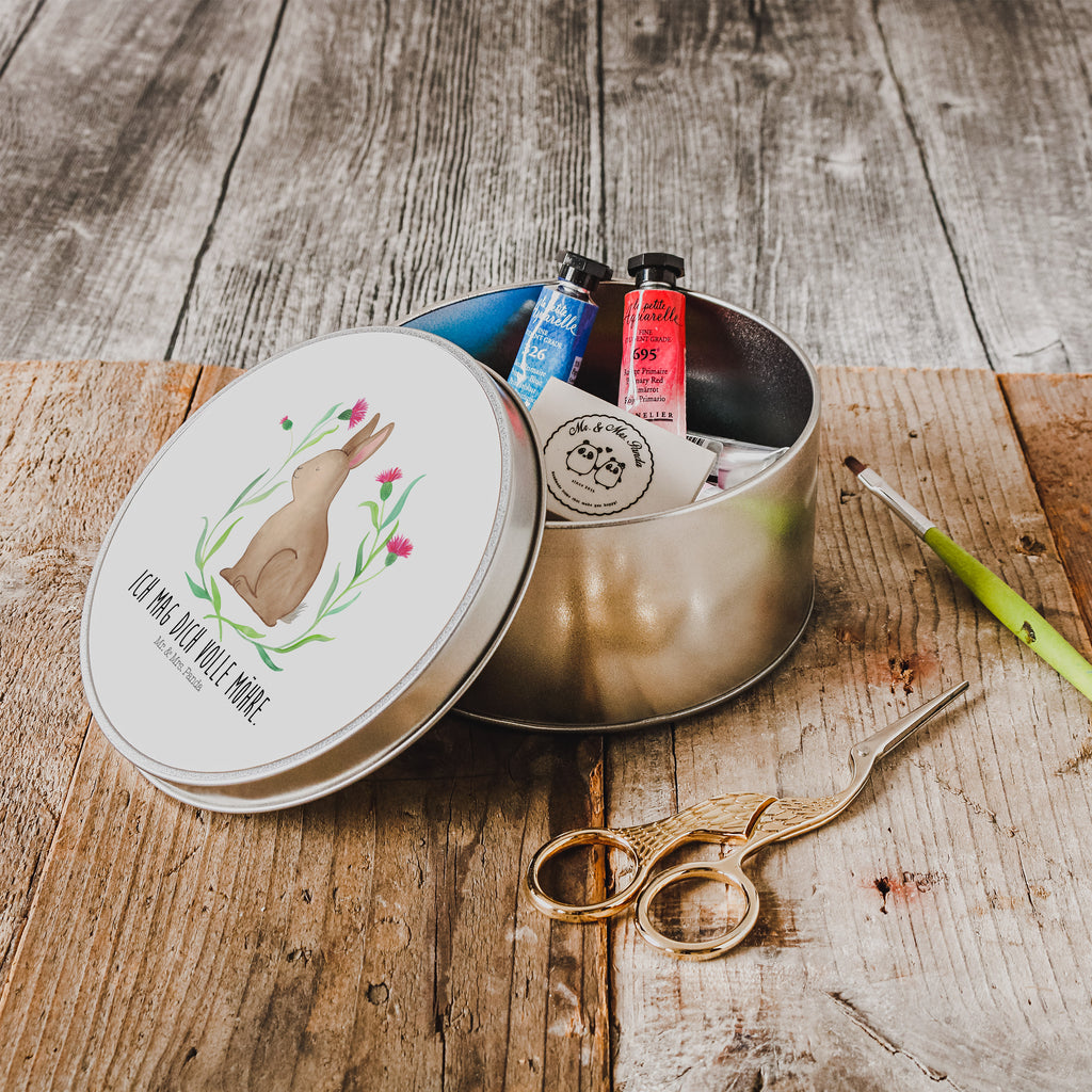 Blechdose rund Hase sitzend Metalldose, Keksdose, Dose, Vorratsdose, Geschenkbox, Ostern, Osterhase, Ostergeschenke, Osternest, Osterdeko, Geschenk zu Ostern, Frohe Ostern, Ostergrüße, Osterblume, Liebe, Grüße, Hase, Kaninchen