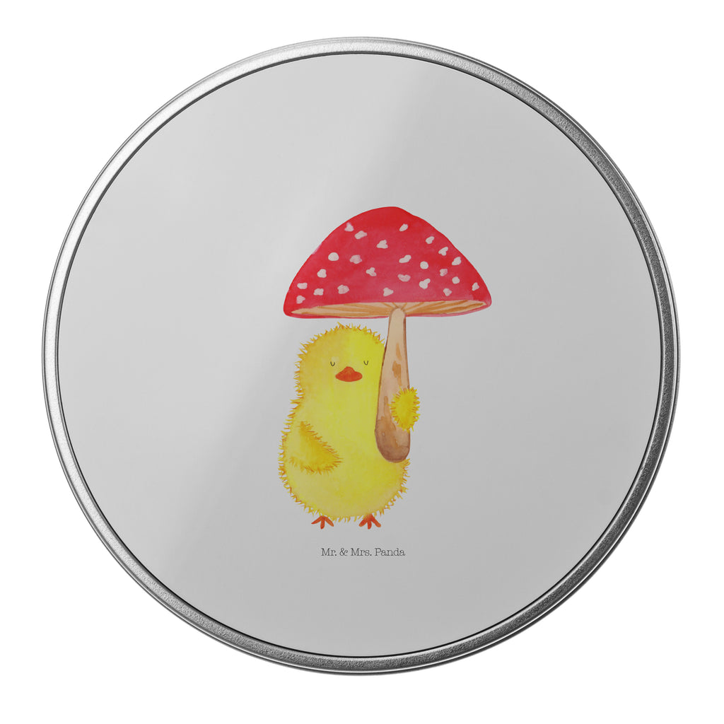 Blechdose rund Küken Fliegenpilz Metalldose, Keksdose, Dose, Vorratsdose, Geschenkbox, Ostern, Osterhase, Ostergeschenke, Osternest, Osterdeko, Geschenk zu Ostern, Küken, Fliegenpilz, Glückspilz, Frohe Ostern, Ostergrüße