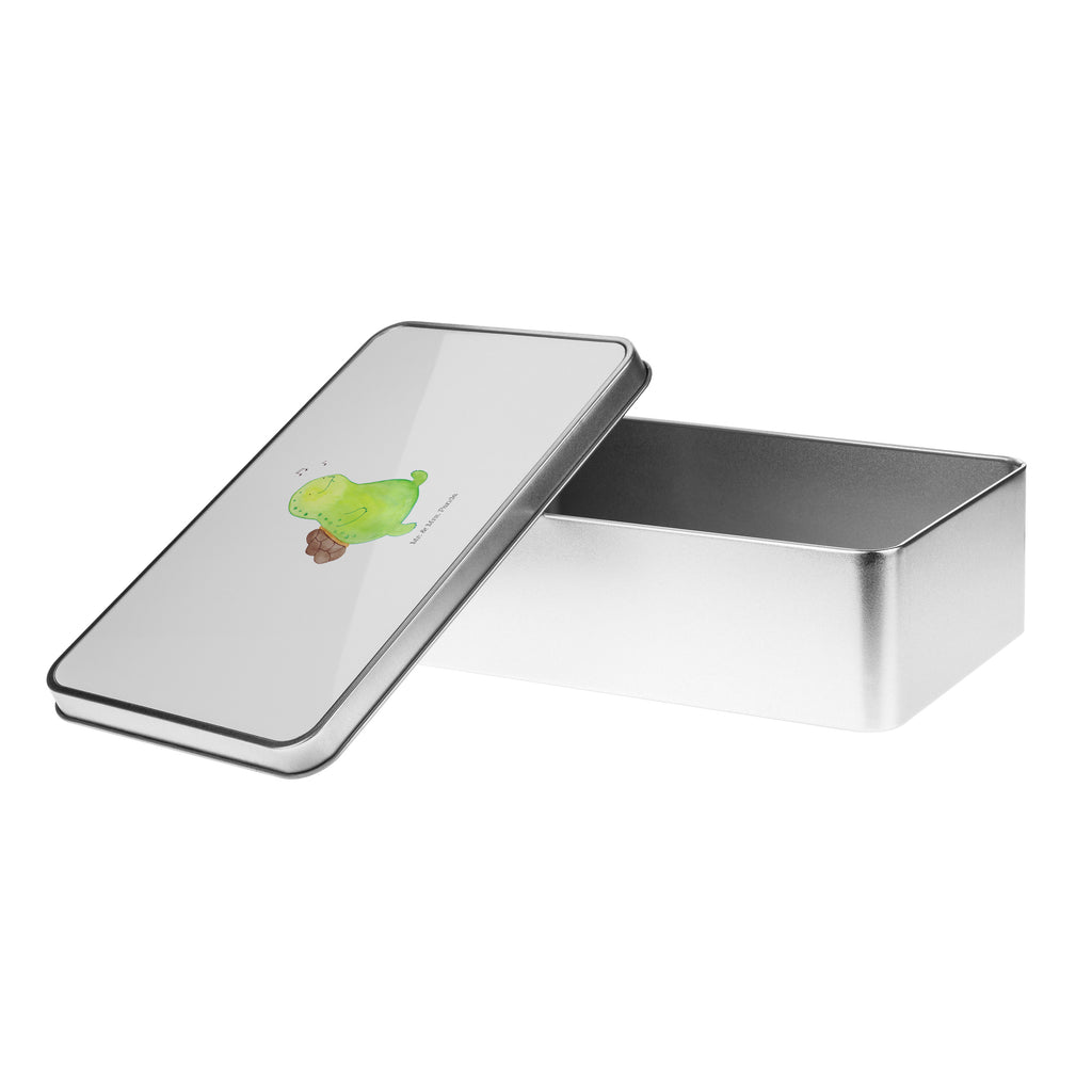 Metalldose rechteckig Schildkröte pfeift Blechdose, Metalldose, Blechbox, Container, Keksdose, Vorratsdose, Vorratsbox, Döschen, Versperbox, Vesperdose, Aufbewahrungsdose, Aufbewahrungsbox, Aluminiumdose, Dose, Schildkröte, Schildi, Schildkröten, fröhlich, Glück, Motivation, Lebensfreude, Depression, Trennung, Neuanfang