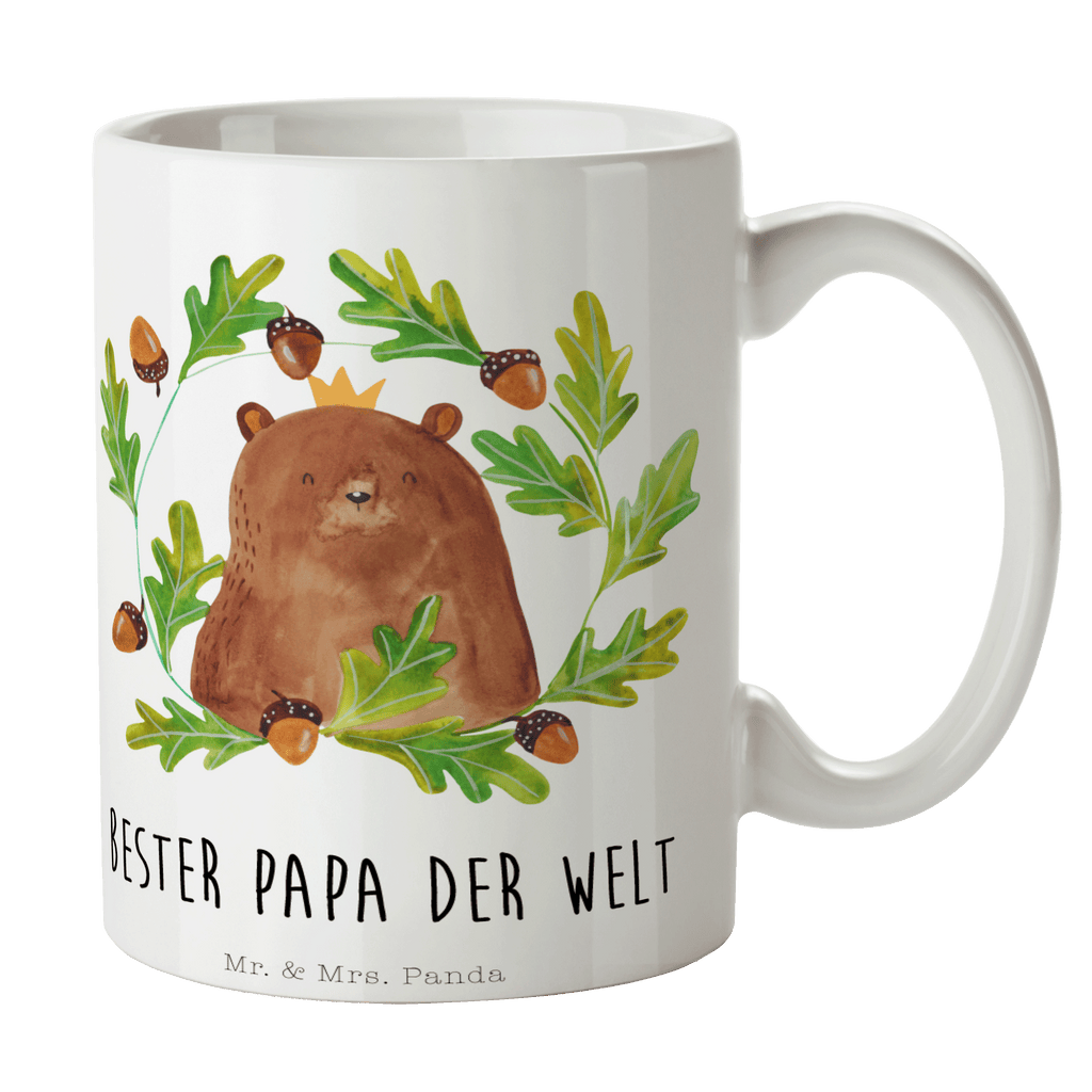 Tasse Bär König Papa, Bär, Papa Bär, bester Vater, bester Papa, weltbester Papa, Vatertag, Vater, Dad, Daddy, Papi, Becher, Kaffeetasse, Kaffeebecher, Tee, Frühstück, Büro  Bär, Teddy, Teddybär