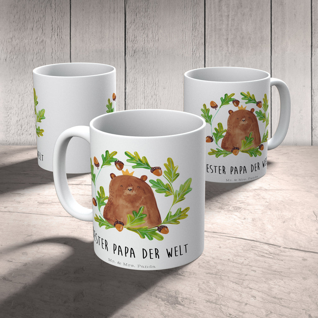 Tasse Bär König Papa, Bär, Papa Bär, bester Vater, bester Papa, weltbester Papa, Vatertag, Vater, Dad, Daddy, Papi, Becher, Kaffeetasse, Kaffeebecher, Tee, Frühstück, Büro  Bär, Teddy, Teddybär