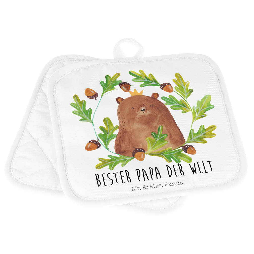 2er Set Topflappen  Bär König Topflappen, Topfuntersetzer, Ofenhandschuh, Topflappen Set, Topflappen lustig, Topflappen mit Spruch, Bär, Teddy, Teddybär, Papa, Papa Bär, bester Vater, bester Papa, weltbester Papa, Vatertag, Vater, Dad, Daddy, Papi