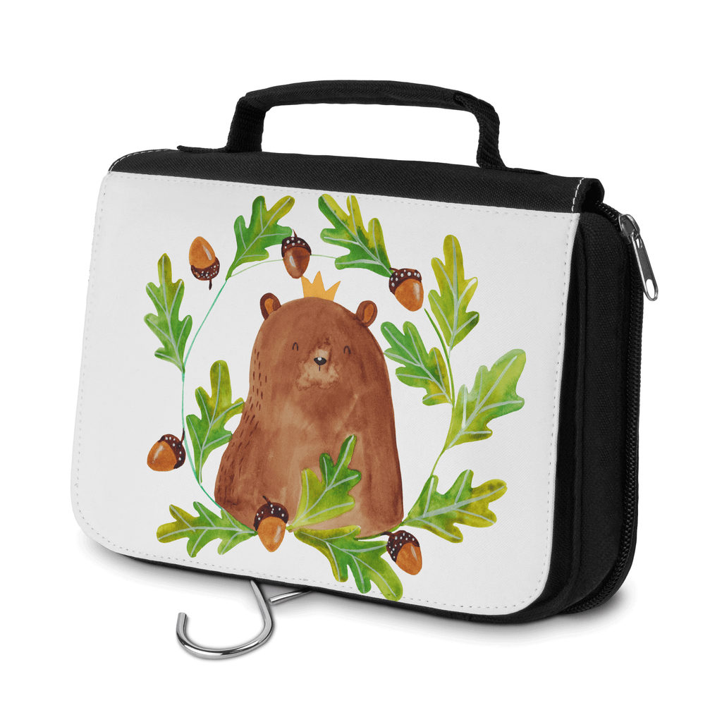 Kulturbeutel Bär König Kulturbeutel, Zum Aufhängen, Waschtasche, Kosmetiktasche, Damen, Herren, Aufbewahrungstasche, Schminktasche, Kosmetikbeutel, Organizer, Kulturtasche, Schminkutensil, Bär, Teddy, Teddybär, Papa, Papa Bär, bester Vater, bester Papa, weltbester Papa, Vatertag, Vater, Dad, Daddy, Papi