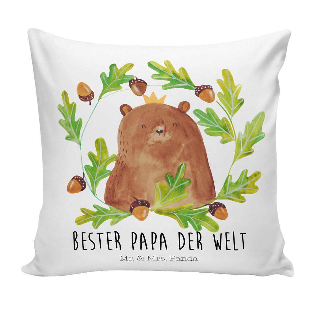 40x40 Kissen Bär König Kissenhülle, Kopfkissen, Sofakissen, Dekokissen, Motivkissen, Bär, Teddy, Teddybär, Papa, Papa Bär, bester Vater, bester Papa, weltbester Papa, Vatertag, Vater, Dad, Daddy, Papi