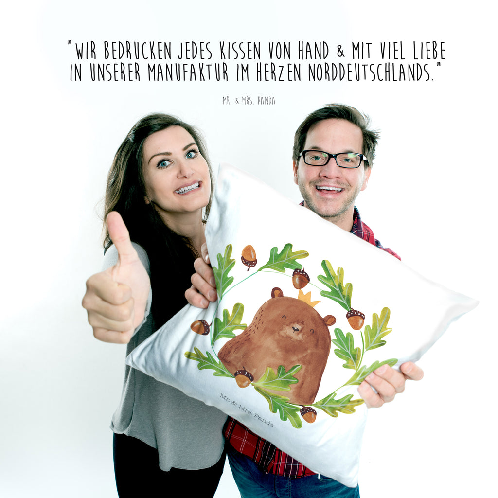 40x40 Kissen Bär König Kissenhülle, Kopfkissen, Sofakissen, Dekokissen, Motivkissen, Bär, Teddy, Teddybär, Papa, Papa Bär, bester Vater, bester Papa, weltbester Papa, Vatertag, Vater, Dad, Daddy, Papi