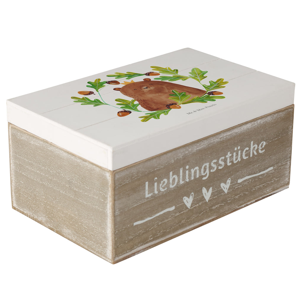Holzkiste Bär König Holzkiste, Kiste, Schatzkiste, Truhe, Schatulle, XXL, Erinnerungsbox, Erinnerungskiste, Dekokiste, Aufbewahrungsbox, Bär, Teddy, Teddybär, Papa, Papa Bär, bester Vater, bester Papa, weltbester Papa, Vatertag, Vater, Dad, Daddy, Papi