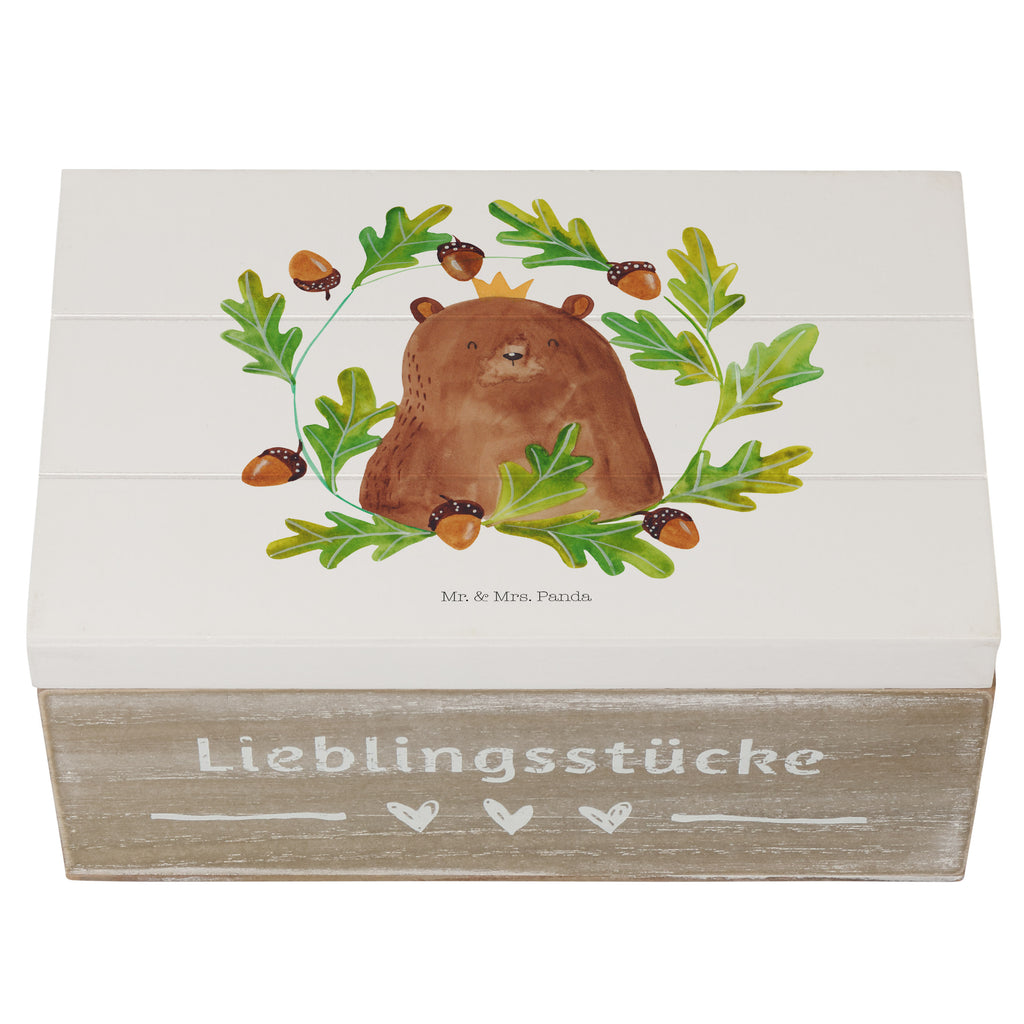 Holzkiste Bär König Holzkiste, Kiste, Schatzkiste, Truhe, Schatulle, XXL, Erinnerungsbox, Erinnerungskiste, Dekokiste, Aufbewahrungsbox, Bär, Teddy, Teddybär, Papa, Papa Bär, bester Vater, bester Papa, weltbester Papa, Vatertag, Vater, Dad, Daddy, Papi