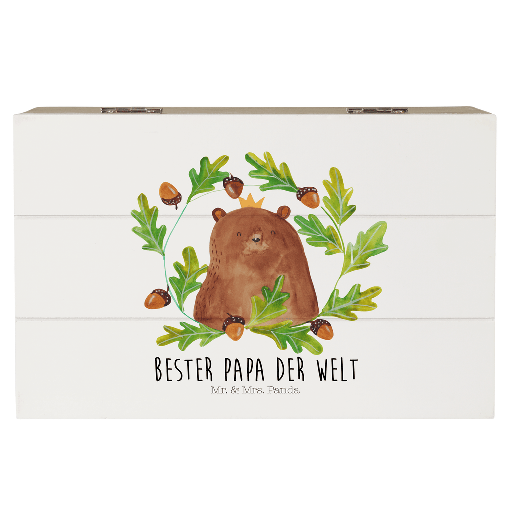Holzkiste Bär König Holzkiste, Kiste, Schatzkiste, Truhe, Schatulle, XXL, Erinnerungsbox, Erinnerungskiste, Dekokiste, Aufbewahrungsbox, Bär, Teddy, Teddybär, Papa, Papa Bär, bester Vater, bester Papa, weltbester Papa, Vatertag, Vater, Dad, Daddy, Papi