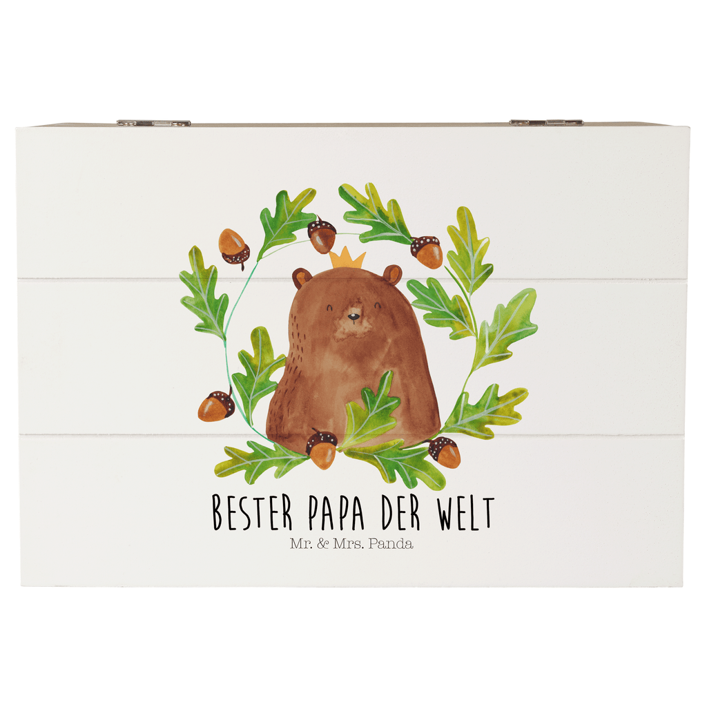 Holzkiste Bär König Holzkiste, Kiste, Schatzkiste, Truhe, Schatulle, XXL, Erinnerungsbox, Erinnerungskiste, Dekokiste, Aufbewahrungsbox, Bär, Teddy, Teddybär, Papa, Papa Bär, bester Vater, bester Papa, weltbester Papa, Vatertag, Vater, Dad, Daddy, Papi