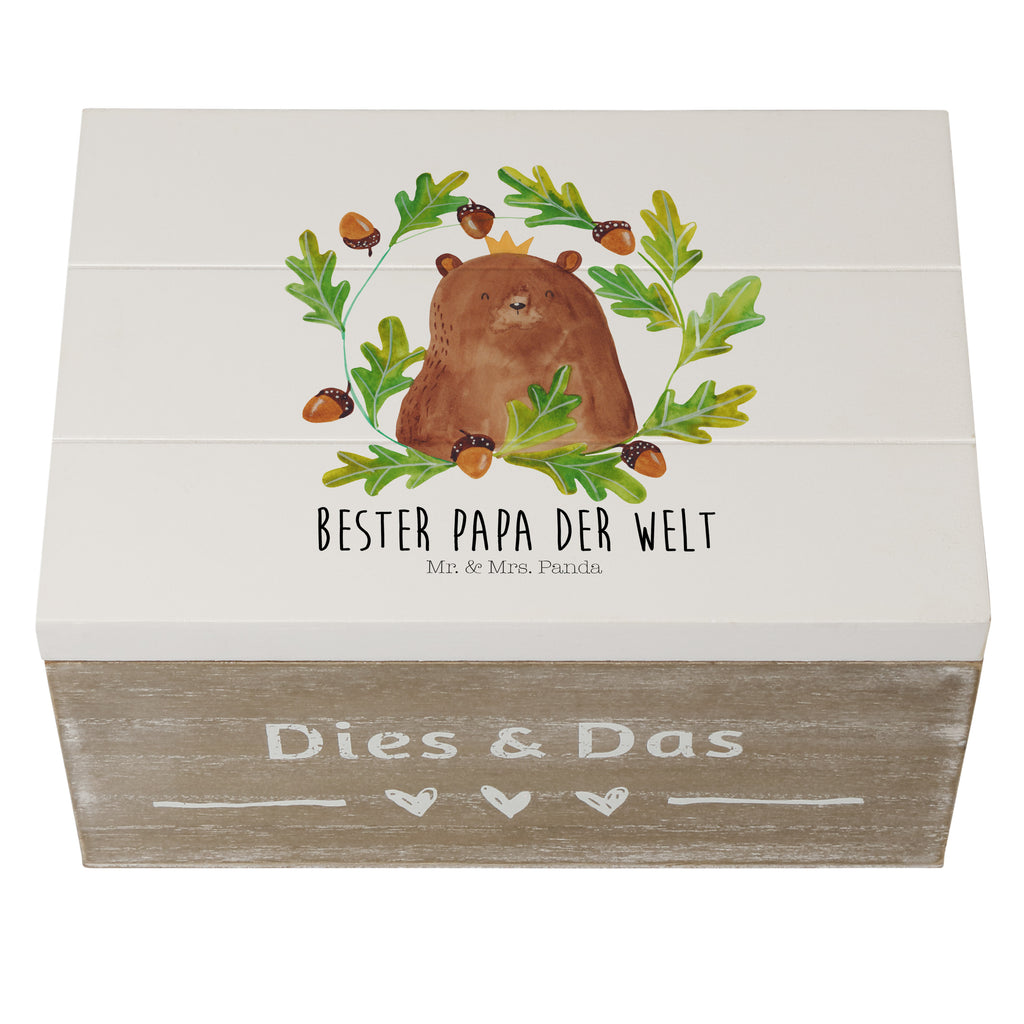 Holzkiste Bär König Holzkiste, Kiste, Schatzkiste, Truhe, Schatulle, XXL, Erinnerungsbox, Erinnerungskiste, Dekokiste, Aufbewahrungsbox, Bär, Teddy, Teddybär, Papa, Papa Bär, bester Vater, bester Papa, weltbester Papa, Vatertag, Vater, Dad, Daddy, Papi