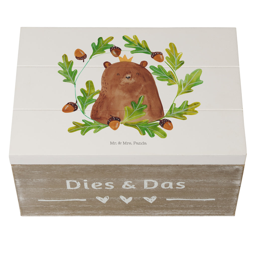 Holzkiste Bär König Holzkiste, Kiste, Schatzkiste, Truhe, Schatulle, XXL, Erinnerungsbox, Erinnerungskiste, Dekokiste, Aufbewahrungsbox, Bär, Teddy, Teddybär, Papa, Papa Bär, bester Vater, bester Papa, weltbester Papa, Vatertag, Vater, Dad, Daddy, Papi