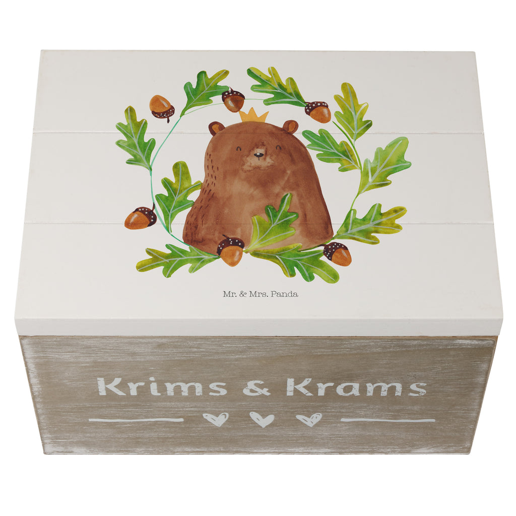 Holzkiste Bär König Holzkiste, Kiste, Schatzkiste, Truhe, Schatulle, XXL, Erinnerungsbox, Erinnerungskiste, Dekokiste, Aufbewahrungsbox, Bär, Teddy, Teddybär, Papa, Papa Bär, bester Vater, bester Papa, weltbester Papa, Vatertag, Vater, Dad, Daddy, Papi