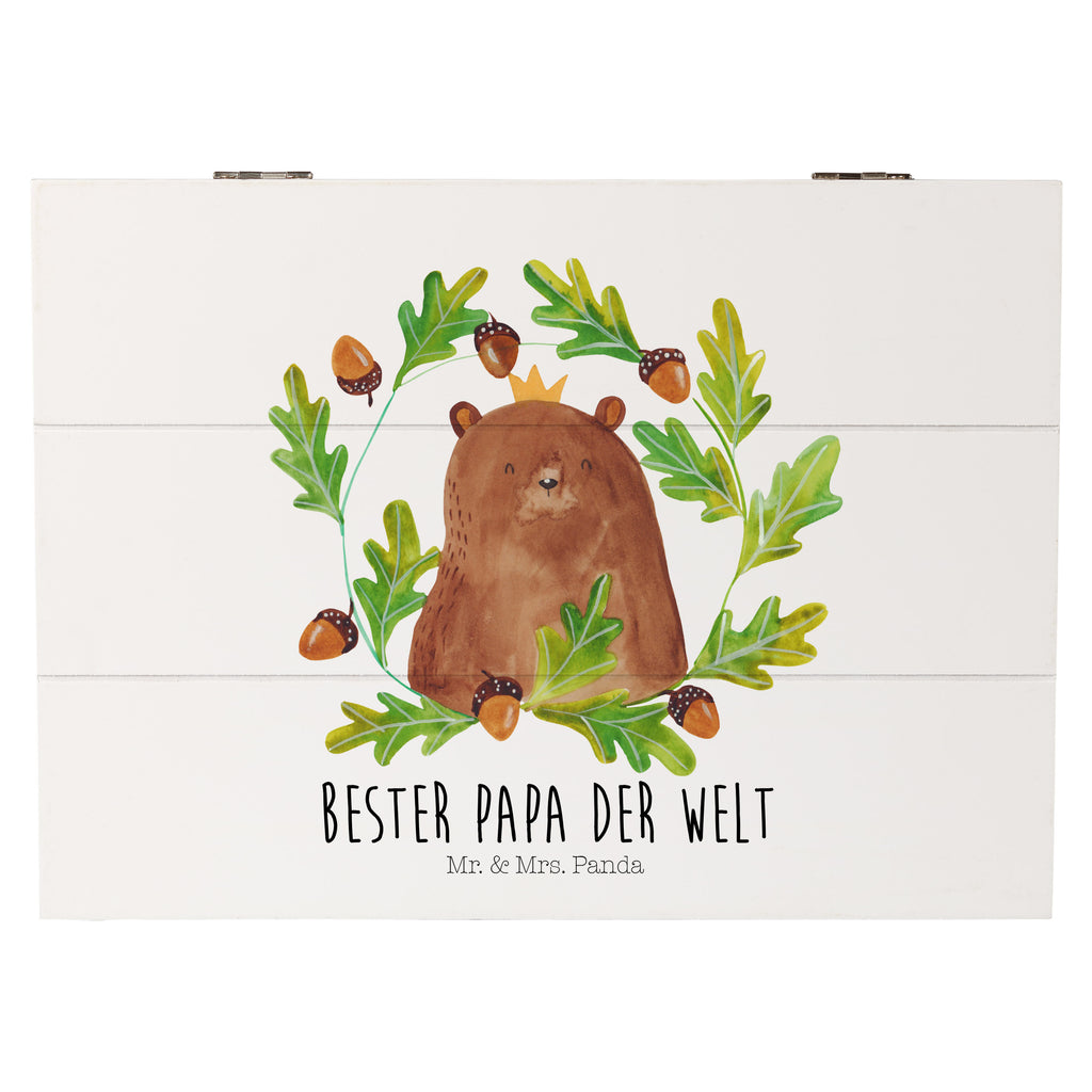Holzkiste Bär König Holzkiste, Kiste, Schatzkiste, Truhe, Schatulle, XXL, Erinnerungsbox, Erinnerungskiste, Dekokiste, Aufbewahrungsbox, Bär, Teddy, Teddybär, Papa, Papa Bär, bester Vater, bester Papa, weltbester Papa, Vatertag, Vater, Dad, Daddy, Papi
