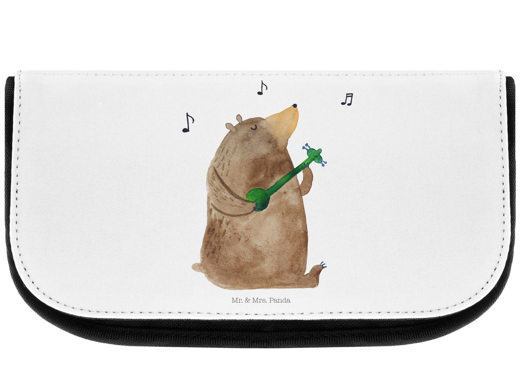 Kosmetiktasche Bär Gitarre Kosmetikbeutel, Kulturtasche, Kulturbeutel, Schminktasche, Make-Up Tasche, Bär, Teddy, Teddybär