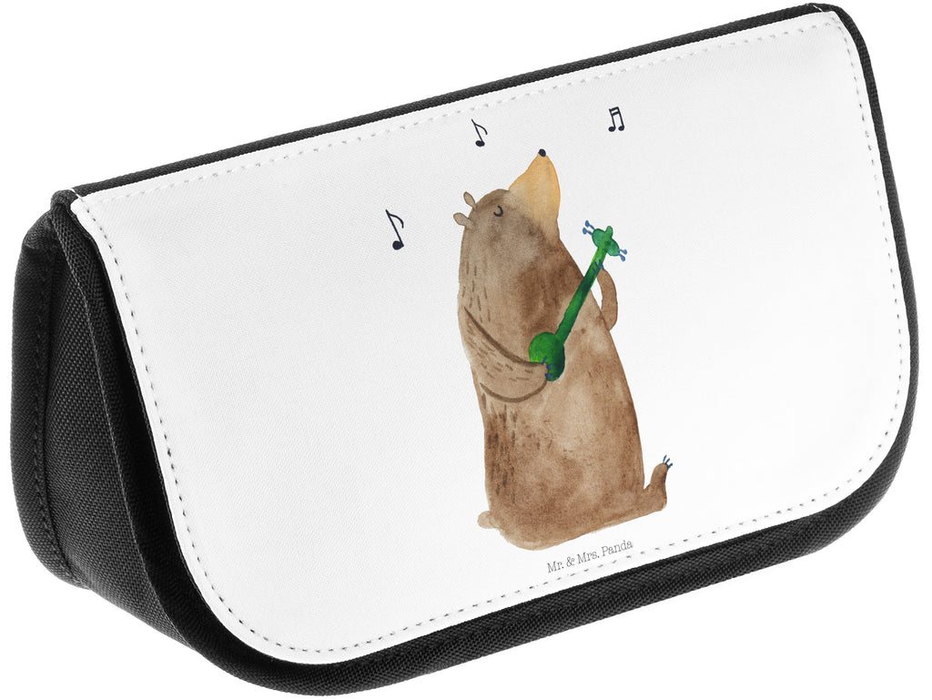 Kosmetiktasche Bär Gitarre Kosmetikbeutel, Kulturtasche, Kulturbeutel, Schminktasche, Make-Up Tasche, Bär, Teddy, Teddybär
