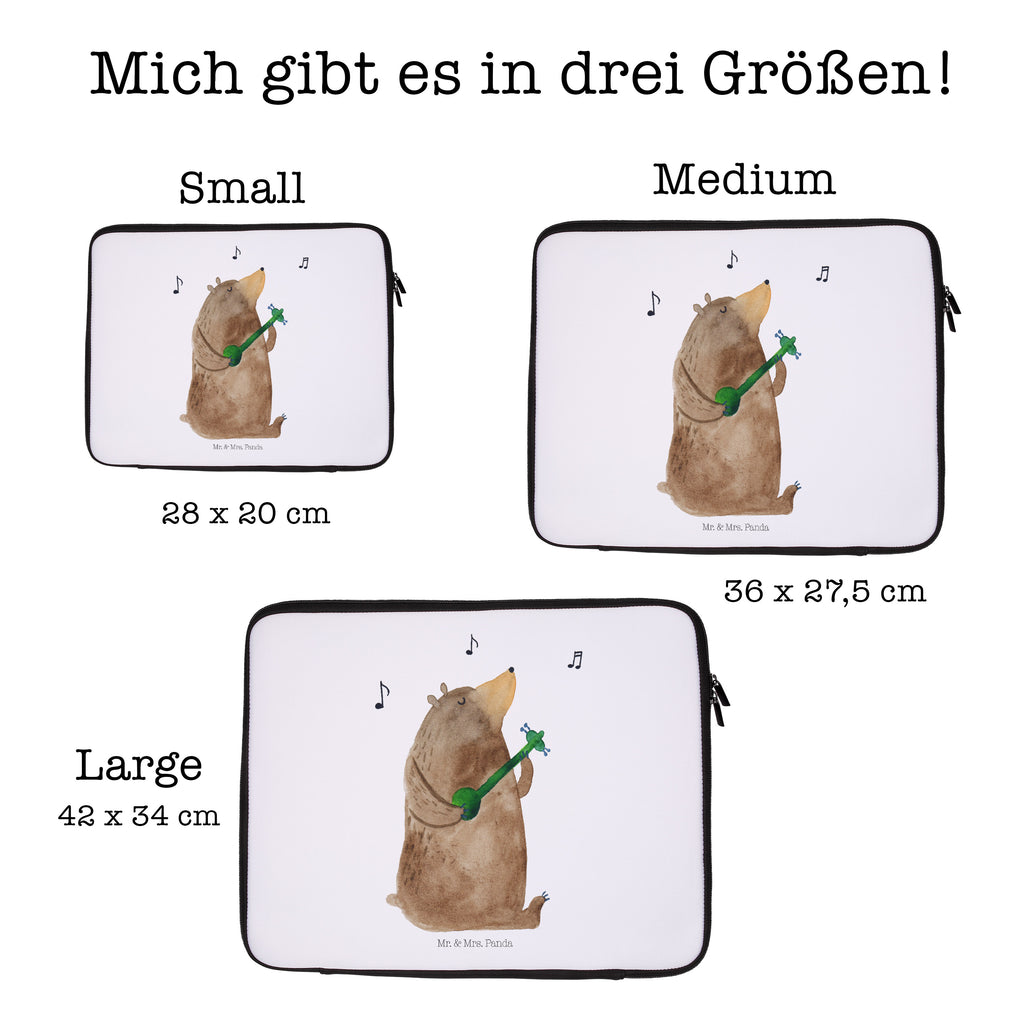 33 x 42 Notebook Tasche Bär Gitarre Notebook Tasche, Laptop, Computertasche, Tasche, Schutzhülle, Bär, Teddy, Teddybär