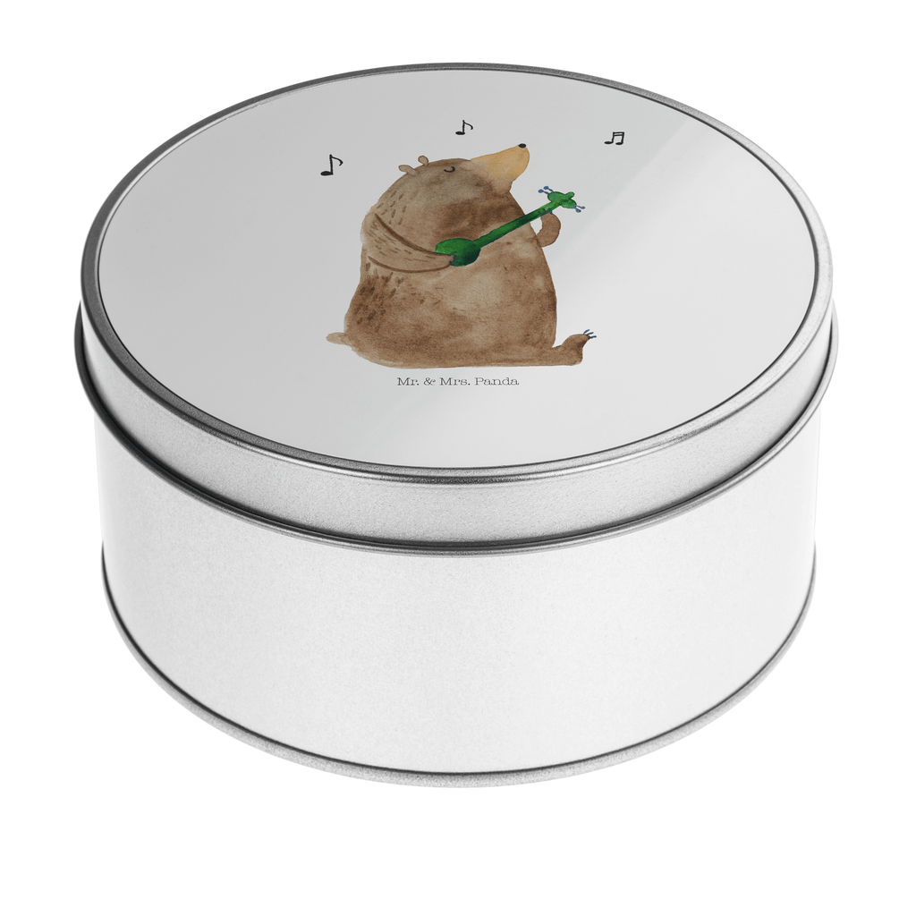 Blechdose rund Bär Gitarre Metalldose, Keksdose, Dose, Vorratsdose, Geschenkbox, Bär, Teddy, Teddybär