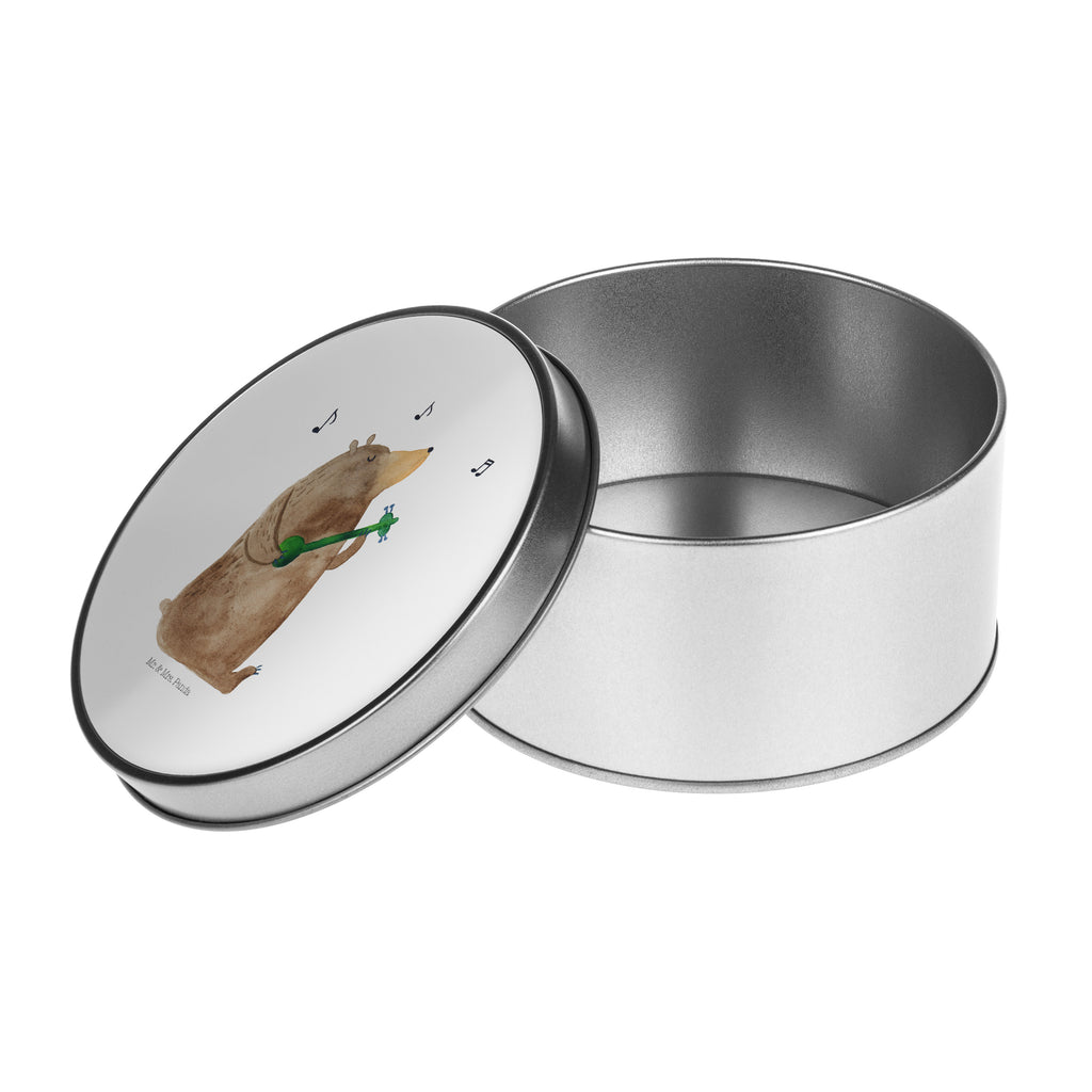 Blechdose rund Bär Gitarre Metalldose, Keksdose, Dose, Vorratsdose, Geschenkbox, Bär, Teddy, Teddybär