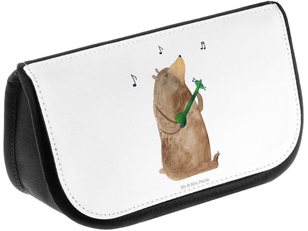 Kosmetiktasche Bär Lied Kosmetikbeutel, Kulturtasche, Kulturbeutel, Schminktasche, Make-Up Tasche, Bär, Teddy, Teddybär, Bärchen, Bear, Liebeslied, Lied, Song, Valentinstag, Valentine, Geschenk, Partner, Liebe, Freundin, Frau, Herz, Spruch