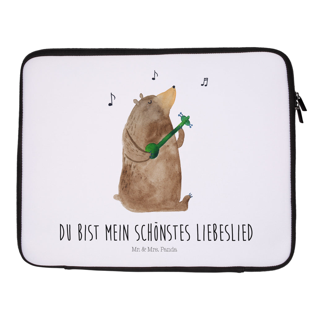 20 x 28 Notebook Tasche  Bär Lied Notebook Tasche, Laptop, Computertasche, Tasche, Bär, Teddy, Teddybär, Bärchen, Bear, Liebeslied, Lied, Song, Valentinstag, Valentine, Geschenk, Partner, Liebe, Freundin, Frau, Herz, Spruch