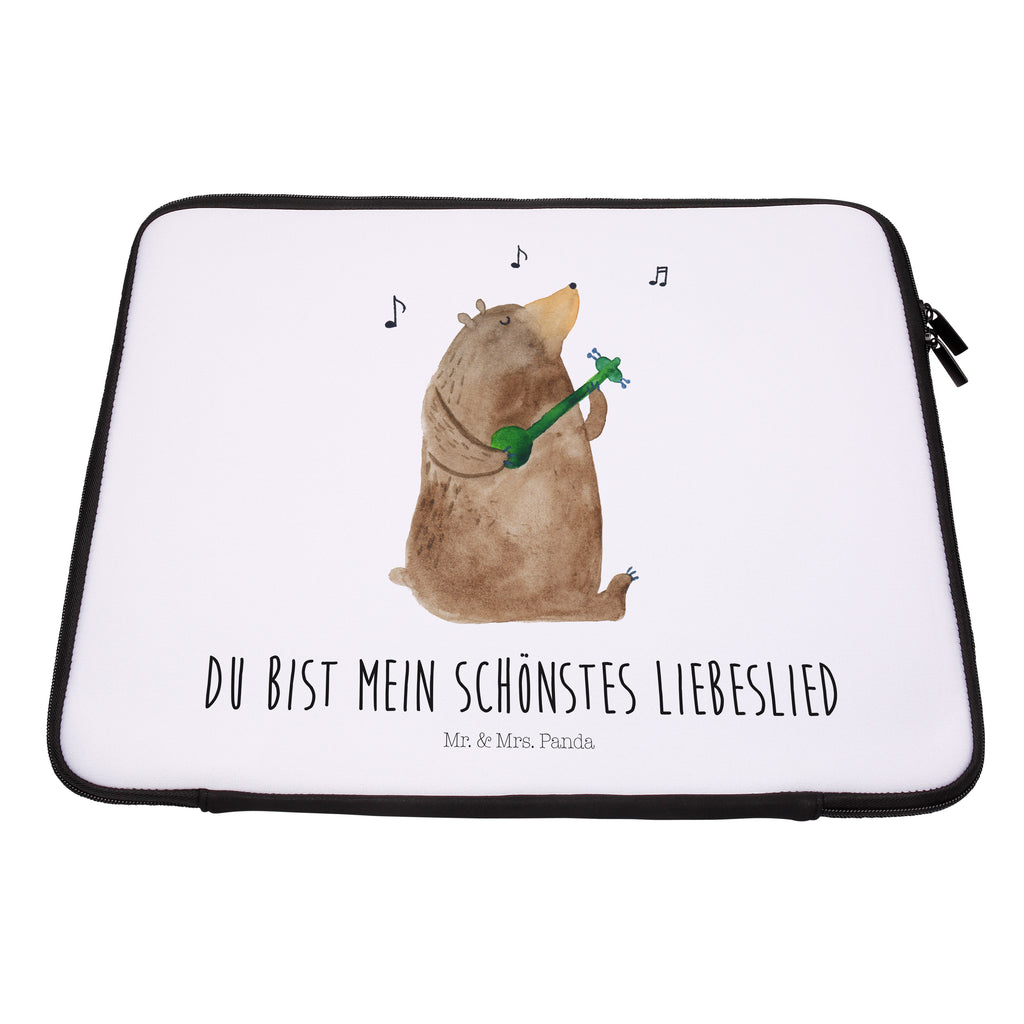 20 x 28 Notebook Tasche  Bär Lied Notebook Tasche, Laptop, Computertasche, Tasche, Bär, Teddy, Teddybär, Bärchen, Bear, Liebeslied, Lied, Song, Valentinstag, Valentine, Geschenk, Partner, Liebe, Freundin, Frau, Herz, Spruch
