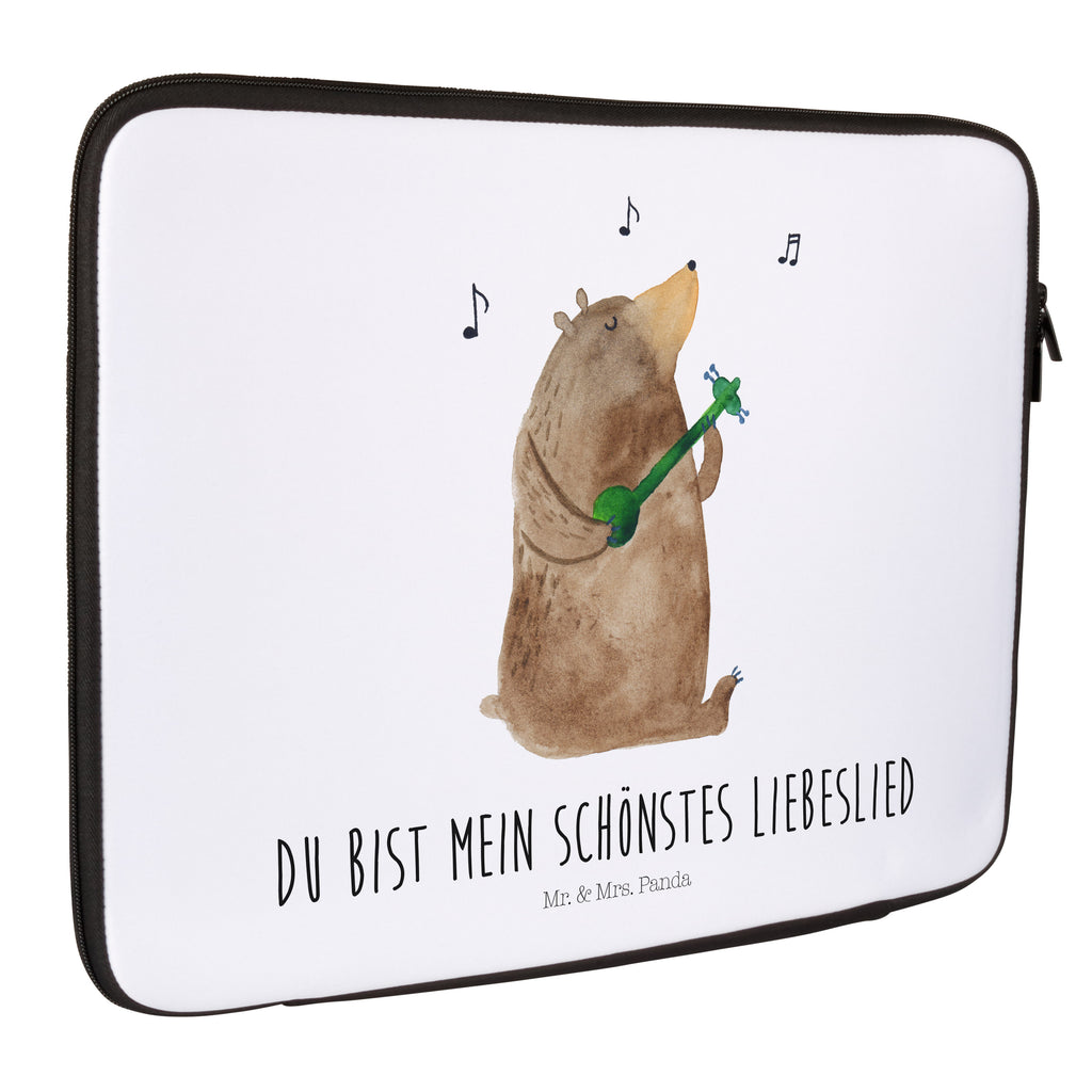 20 x 28 Notebook Tasche  Bär Lied Notebook Tasche, Laptop, Computertasche, Tasche, Bär, Teddy, Teddybär, Bärchen, Bear, Liebeslied, Lied, Song, Valentinstag, Valentine, Geschenk, Partner, Liebe, Freundin, Frau, Herz, Spruch