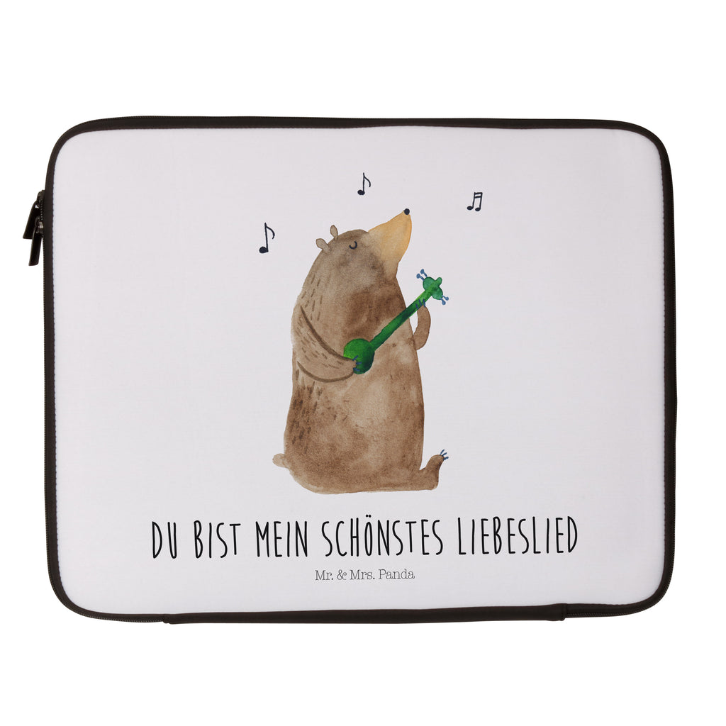 20 x 28 Notebook Tasche  Bär Lied Notebook Tasche, Laptop, Computertasche, Tasche, Bär, Teddy, Teddybär, Bärchen, Bear, Liebeslied, Lied, Song, Valentinstag, Valentine, Geschenk, Partner, Liebe, Freundin, Frau, Herz, Spruch