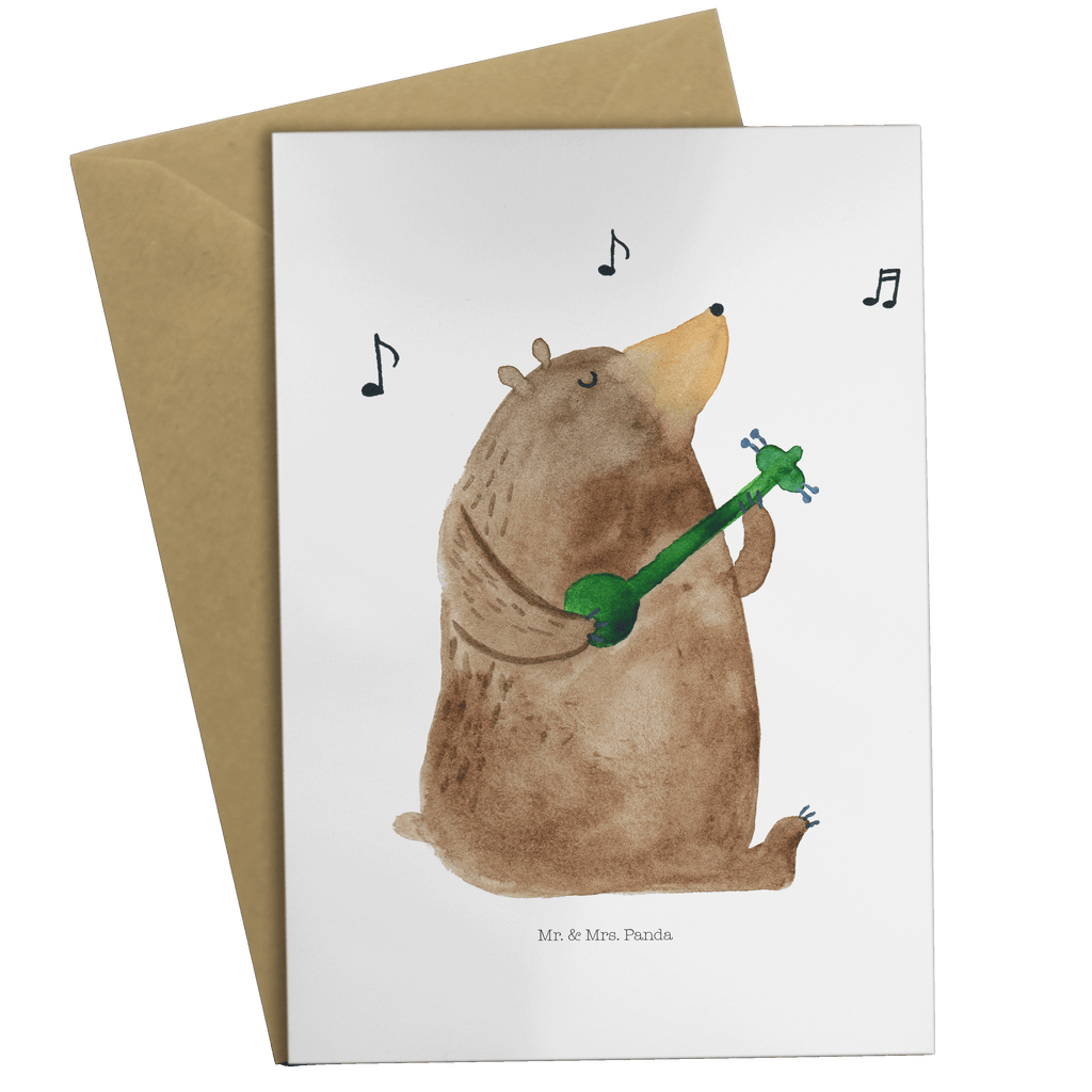 Grußkarte Bär Lied Klappkarte, Einladungskarte, Glückwunschkarte, Hochzeitskarte, Geburtstagskarte, Karte, Bär, Teddy, Teddybär, Bärchen, Bear, Liebeslied, Lied, Song, Valentinstag, Valentine, Geschenk, Partner, Liebe, Freundin, Frau, Herz, Spruch