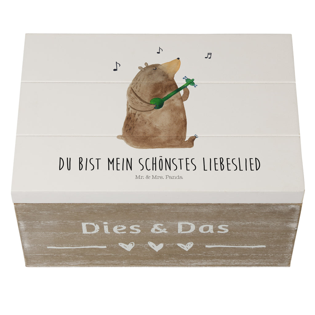 Holzkiste Bär Lied Holzkiste, Kiste, Schatzkiste, Truhe, Schatulle, XXL, Erinnerungsbox, Erinnerungskiste, Dekokiste, Aufbewahrungsbox, Bär, Teddy, Teddybär, Bärchen, Bear, Liebeslied, Lied, Song, Valentinstag, Valentine, Geschenk, Partner, Liebe, Freundin, Frau, Herz, Spruch