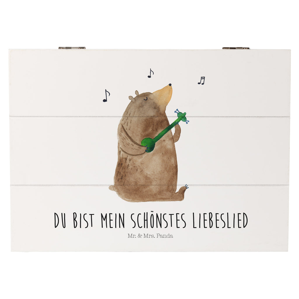 Holzkiste Bär Lied Holzkiste, Kiste, Schatzkiste, Truhe, Schatulle, XXL, Erinnerungsbox, Erinnerungskiste, Dekokiste, Aufbewahrungsbox, Bär, Teddy, Teddybär, Bärchen, Bear, Liebeslied, Lied, Song, Valentinstag, Valentine, Geschenk, Partner, Liebe, Freundin, Frau, Herz, Spruch