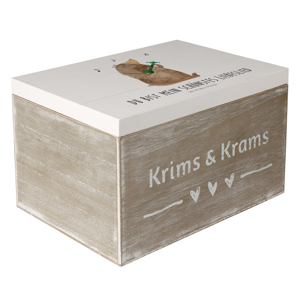 Holzkiste Bär Lied Holzkiste, Kiste, Schatzkiste, Truhe, Schatulle, XXL, Erinnerungsbox, Erinnerungskiste, Dekokiste, Aufbewahrungsbox, Bär, Teddy, Teddybär, Bärchen, Bear, Liebeslied, Lied, Song, Valentinstag, Valentine, Geschenk, Partner, Liebe, Freundin, Frau, Herz, Spruch