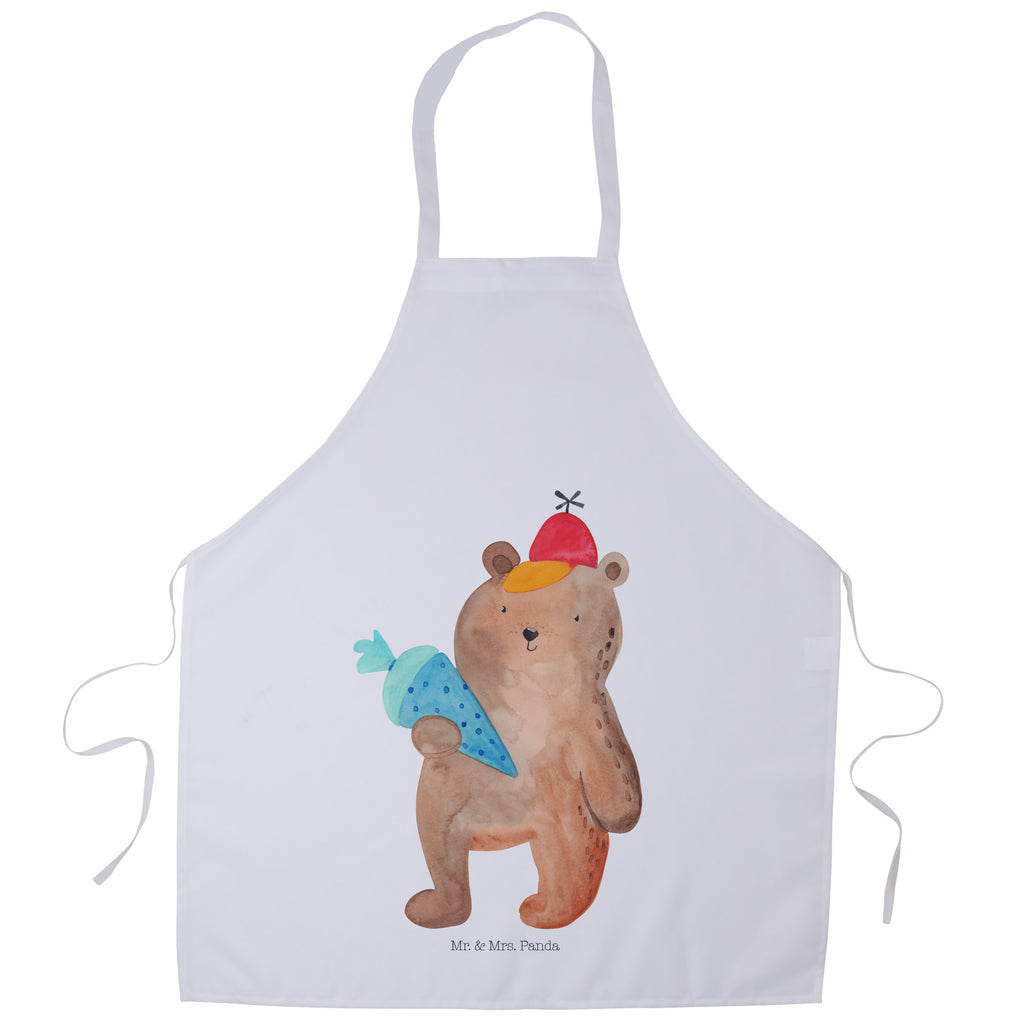 Kochschürze Bär mit Schultüte Schürze, Backschürze, Küchenschürze, Grillschürze, Latzschürze, Bär, Teddy, Teddybär, Bär Motiv, Schultüte, Erster Schultag Geschenk, Einschulung Geschenk, Schule Geschenk, Grundschule, Schulanfang, Schulbeginn
