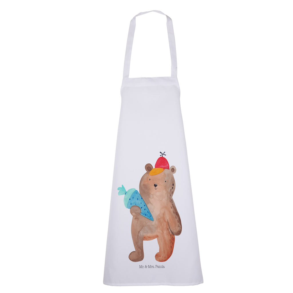 Kochschürze Bär mit Schultüte Schürze, Backschürze, Küchenschürze, Grillschürze, Latzschürze, Bär, Teddy, Teddybär, Bär Motiv, Schultüte, Erster Schultag Geschenk, Einschulung Geschenk, Schule Geschenk, Grundschule, Schulanfang, Schulbeginn