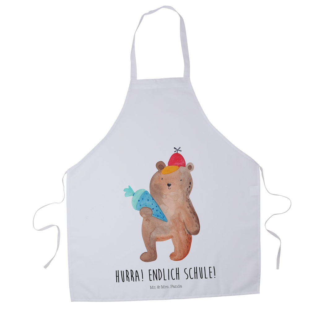 Kochschürze Bär mit Schultüte Schürze, Backschürze, Küchenschürze, Grillschürze, Latzschürze, Bär, Teddy, Teddybär, Bär Motiv, Schultüte, Erster Schultag Geschenk, Einschulung Geschenk, Schule Geschenk, Grundschule, Schulanfang, Schulbeginn