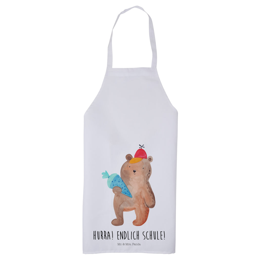 Kochschürze Bär mit Schultüte Schürze, Backschürze, Küchenschürze, Grillschürze, Latzschürze, Bär, Teddy, Teddybär, Bär Motiv, Schultüte, Erster Schultag Geschenk, Einschulung Geschenk, Schule Geschenk, Grundschule, Schulanfang, Schulbeginn
