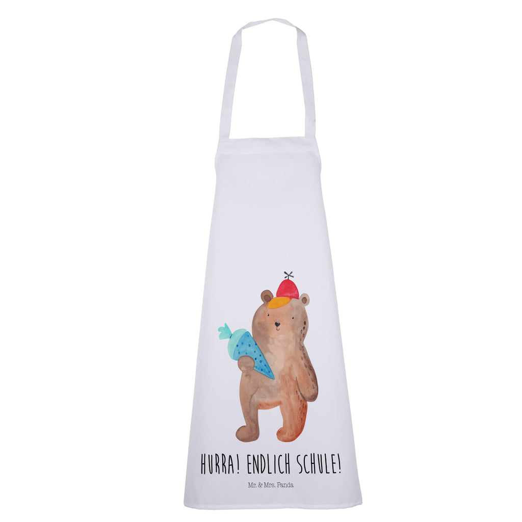 Kochschürze Bär mit Schultüte Schürze, Backschürze, Küchenschürze, Grillschürze, Latzschürze, Bär, Teddy, Teddybär, Bär Motiv, Schultüte, Erster Schultag Geschenk, Einschulung Geschenk, Schule Geschenk, Grundschule, Schulanfang, Schulbeginn
