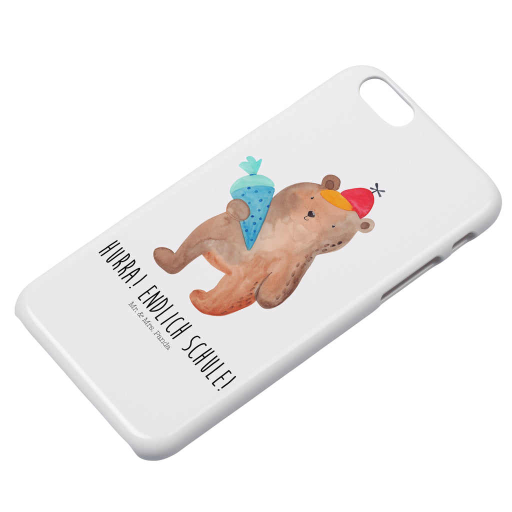 Iphone 8 Handyhülle Bär mit Schultüte Handyhülle, Handycover, Cover, Handy, Hülle, Iphone 8, Iphone 8S, Bär, Teddy, Teddybär, Bär Motiv, Schultüte, Erster Schultag Geschenk, Einschulung Geschenk, Schule Geschenk, Grundschule, Schulanfang, Schulbeginn