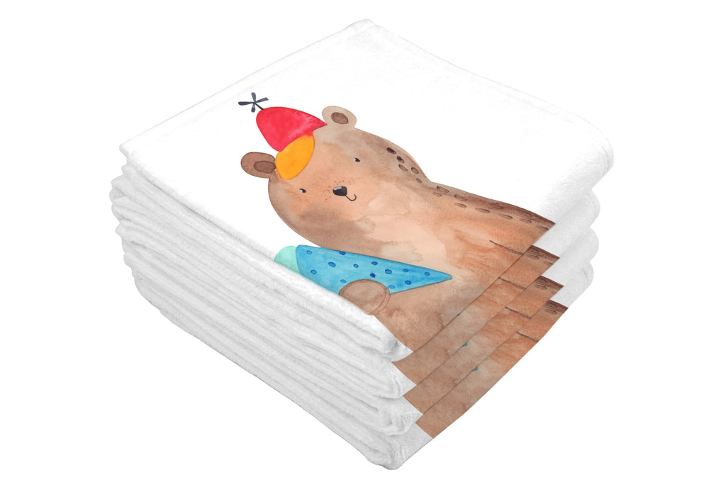 Gäste Handtuch Bär mit Schultüte Gästetuch, Reisehandtuch, Sport Handtuch, Frottier, Kinder Handtuch, Bär, Teddy, Teddybär, Bär Motiv, Schultüte, Erster Schultag Geschenk, Einschulung Geschenk, Schule Geschenk, Grundschule, Schulanfang, Schulbeginn