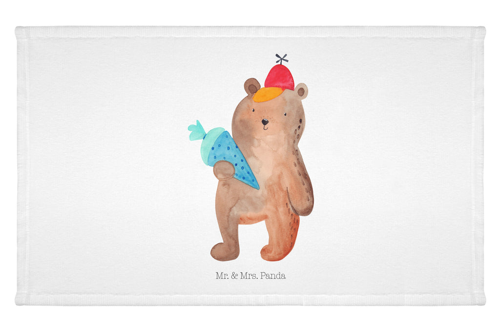 Gäste Handtuch Bär mit Schultüte Gästetuch, Reisehandtuch, Sport Handtuch, Frottier, Kinder Handtuch, Bär, Teddy, Teddybär, Bär Motiv, Schultüte, Erster Schultag Geschenk, Einschulung Geschenk, Schule Geschenk, Grundschule, Schulanfang, Schulbeginn