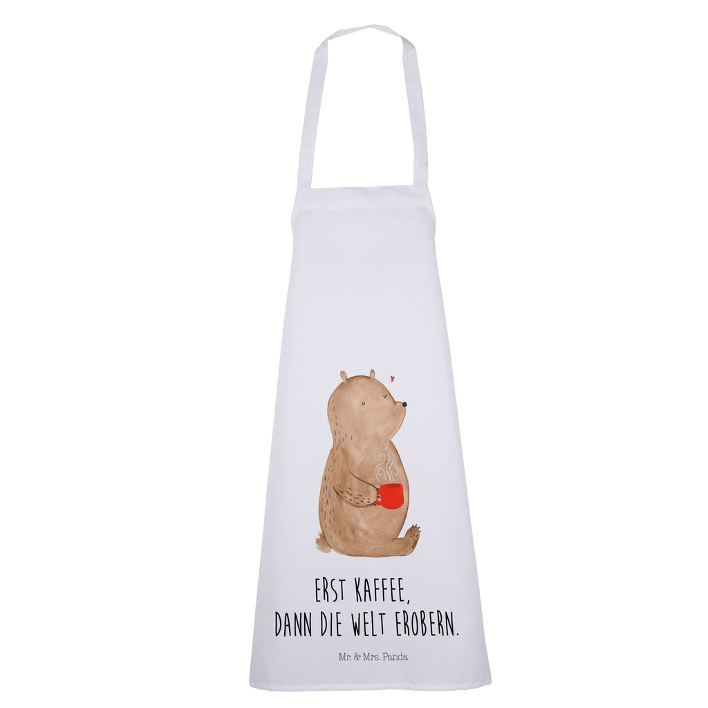 Kochschürze Bär Kaffee Schürze, Backschürze, Küchenschürze, Grillschürze, Latzschürze, Bär, Teddy, Teddybär, Kaffee, Coffee, Bären, guten Morgen, Morgenroutine, Welt erobern, Welt retten, Motivation