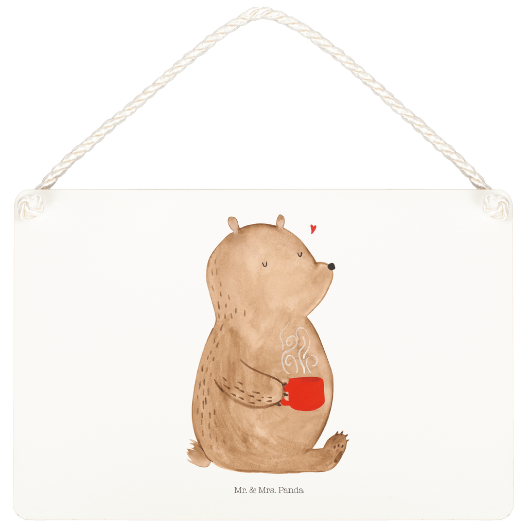 Deko Schild Bär Kaffee Dekoschild, Deko Schild, Schild, Tür Schild, Türschild, Holzschild, Wandschild, Wanddeko, Bär, Teddy, Teddybär, Kaffee, Coffee, Bären, guten Morgen, Morgenroutine, Welt erobern, Welt retten, Motivation