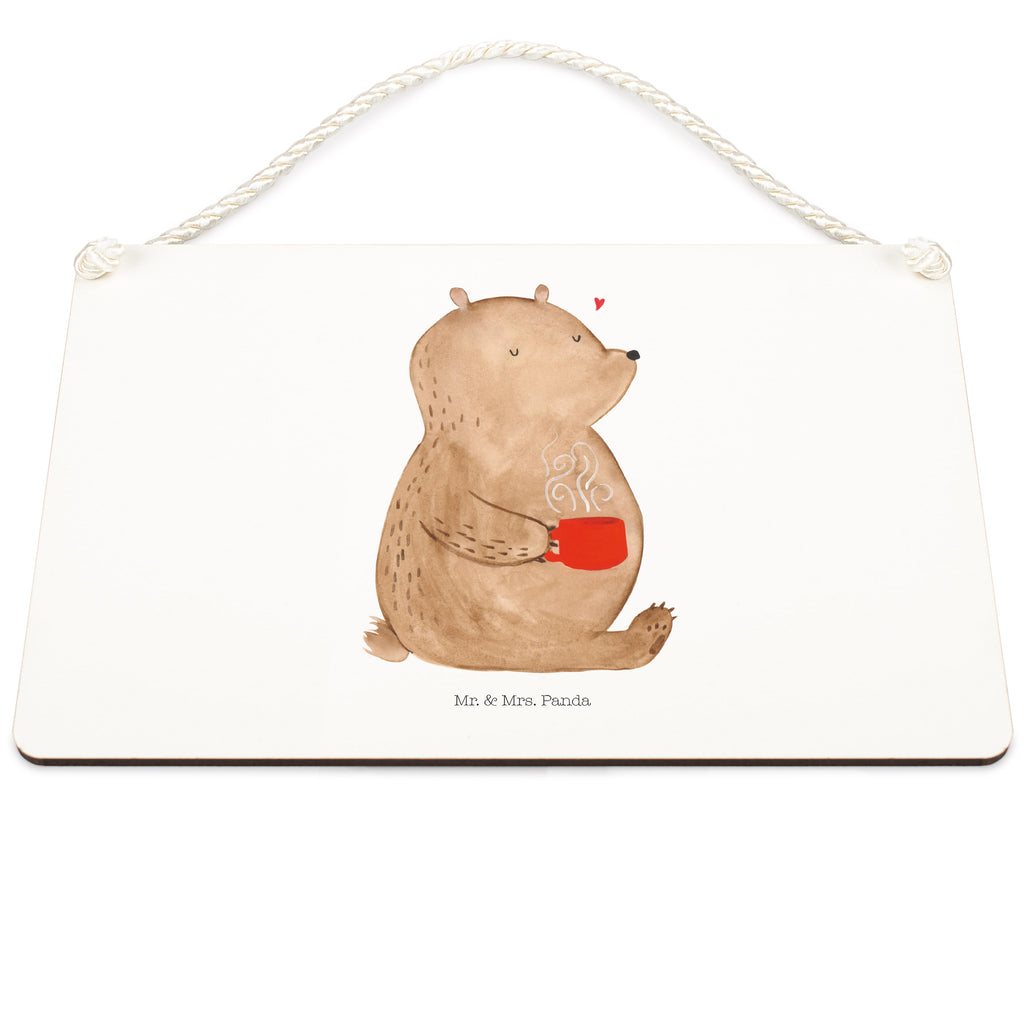 Deko Schild Bär Kaffee Dekoschild, Deko Schild, Schild, Tür Schild, Türschild, Holzschild, Wandschild, Wanddeko, Bär, Teddy, Teddybär, Kaffee, Coffee, Bären, guten Morgen, Morgenroutine, Welt erobern, Welt retten, Motivation